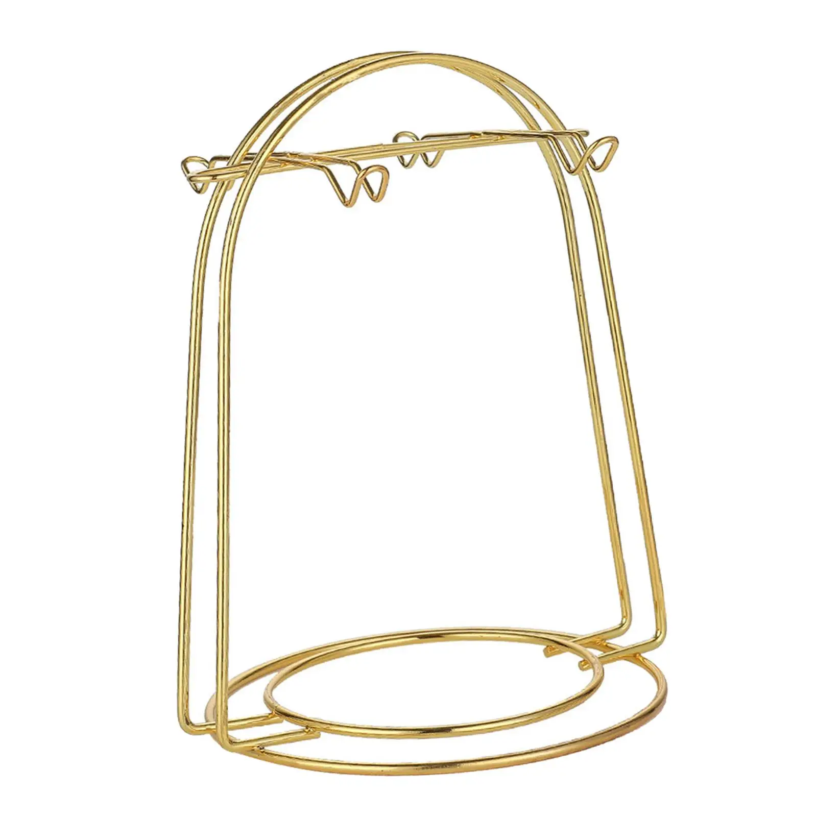 Golden Home Tea Cup and Saucer Display Rack for Dishes Countertop