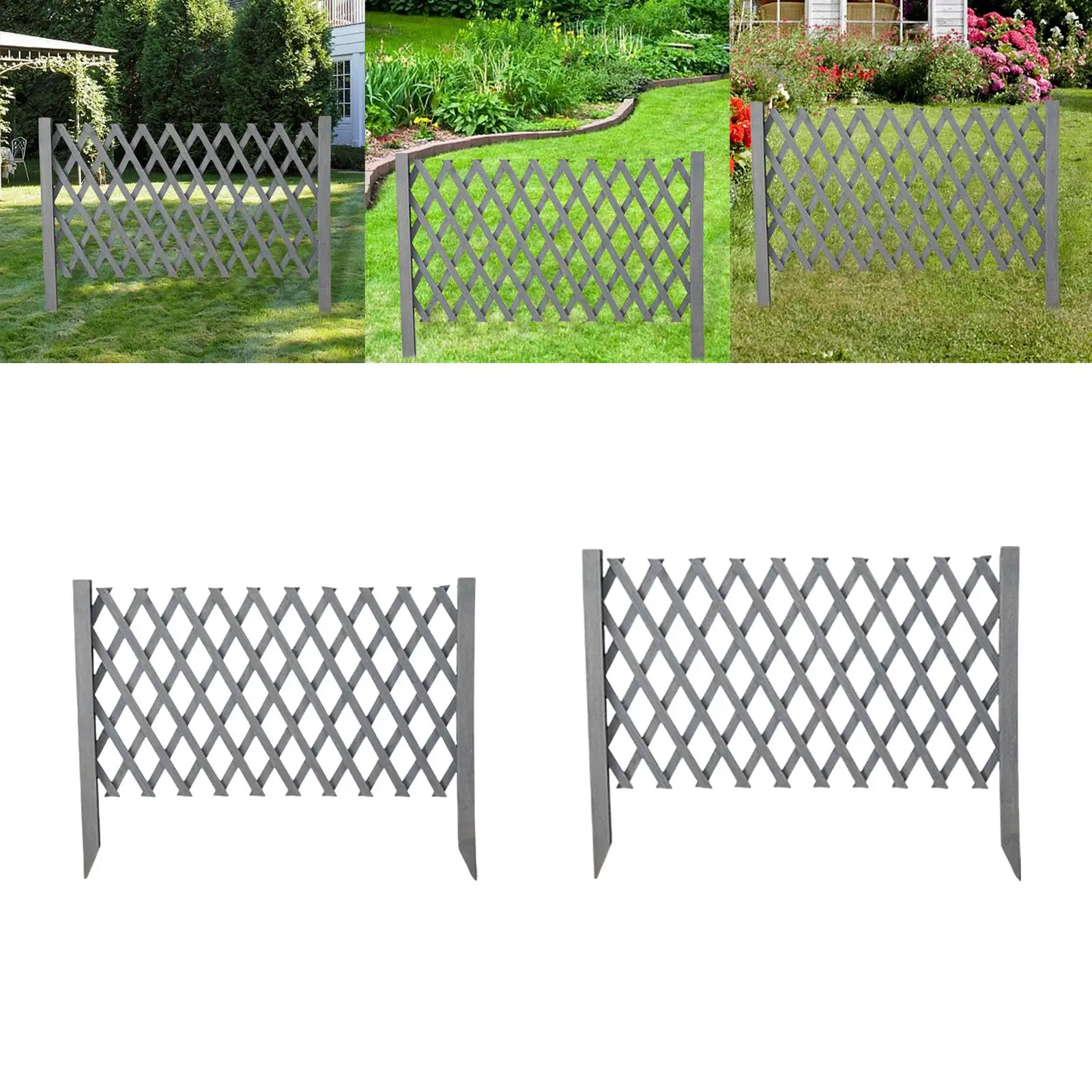 Garden Trellis Fence Retractable Indoor Door Outdoor Expandable Wooden Fence