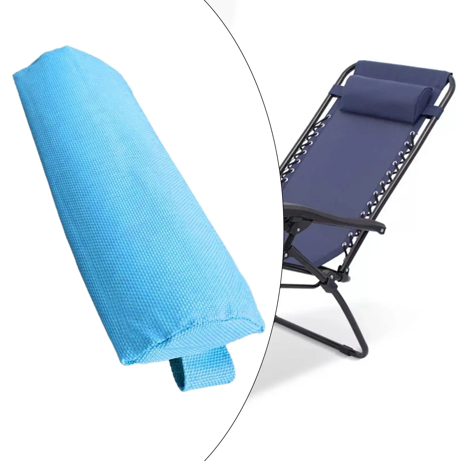 Soft Head Cushion  Adjustable Breathable with Strap Removable Comfortable Pad for Folding Lounger Beach Outdoor Garden Headrest