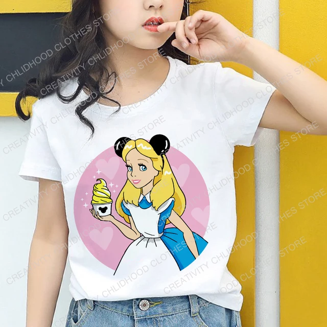 Disney-Princesa Malvada camiseta infantil, anime kawaii, desenho animado,  blusa de manga curta, roupa casual para menino e menina, nova, verão -  AliExpress