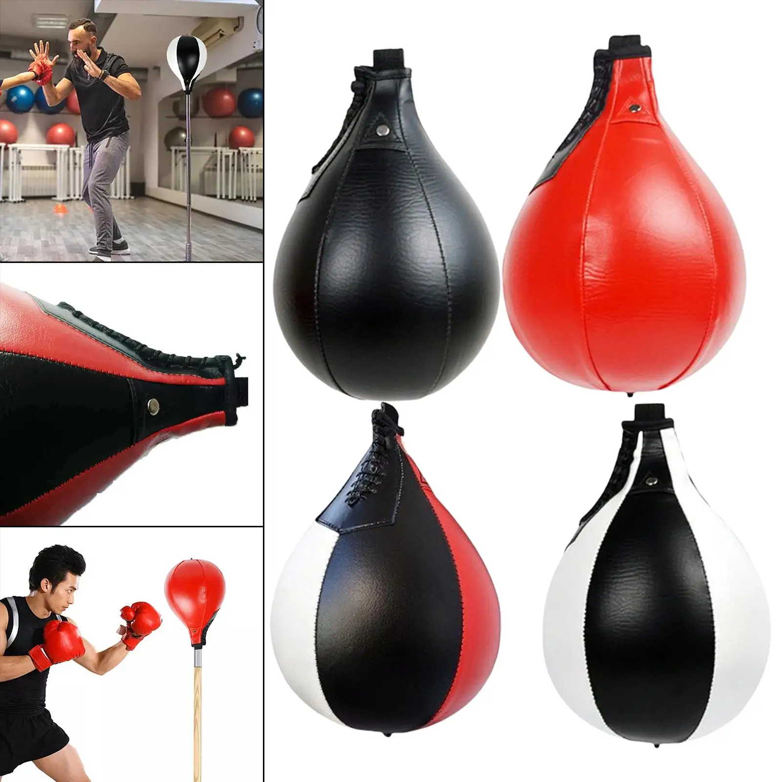 Boxing Pear Shape PU Speed Ball with Swivel Punch Bag Punching boxeo Speed bag Punch Fitness Training Ball Gym Exercise