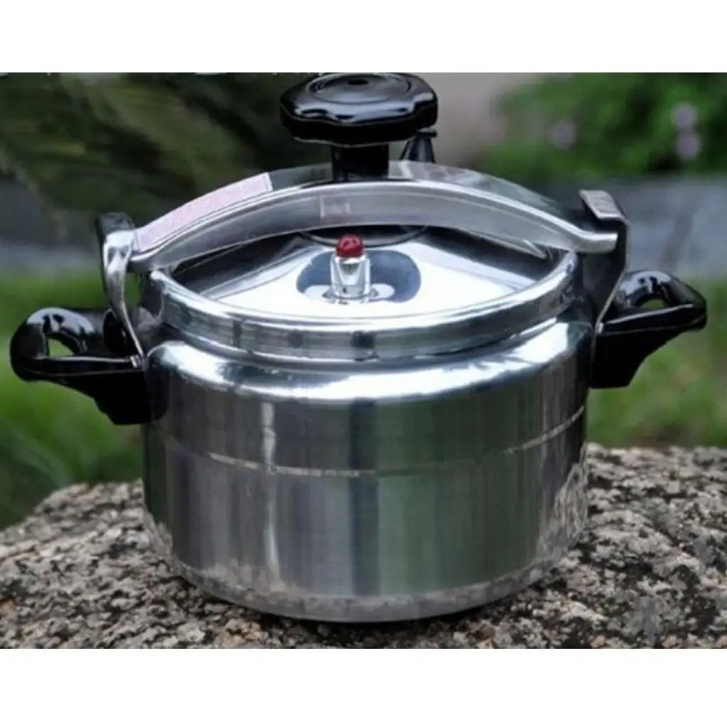 4L Aluminum Pressure Cooker Portable Fast Cooking Outdoor Camping Travel Pot
