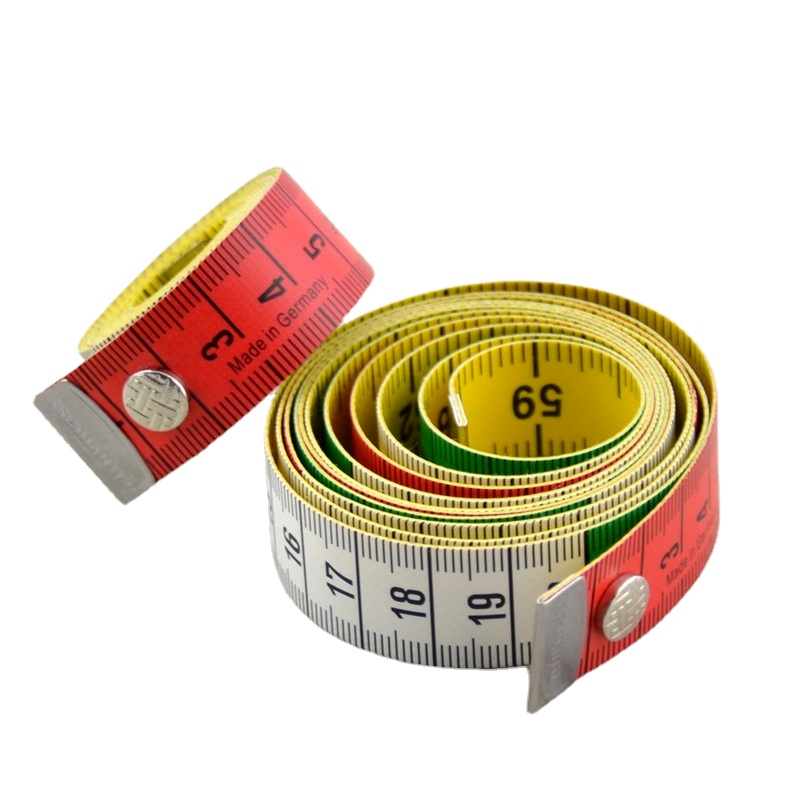 1.5M Color Body Measuring Tape Sewing Tailor Soft Ruler Garment Measure Ruler Sewing Measuring Tape With Snap Fasteners – Detail 2