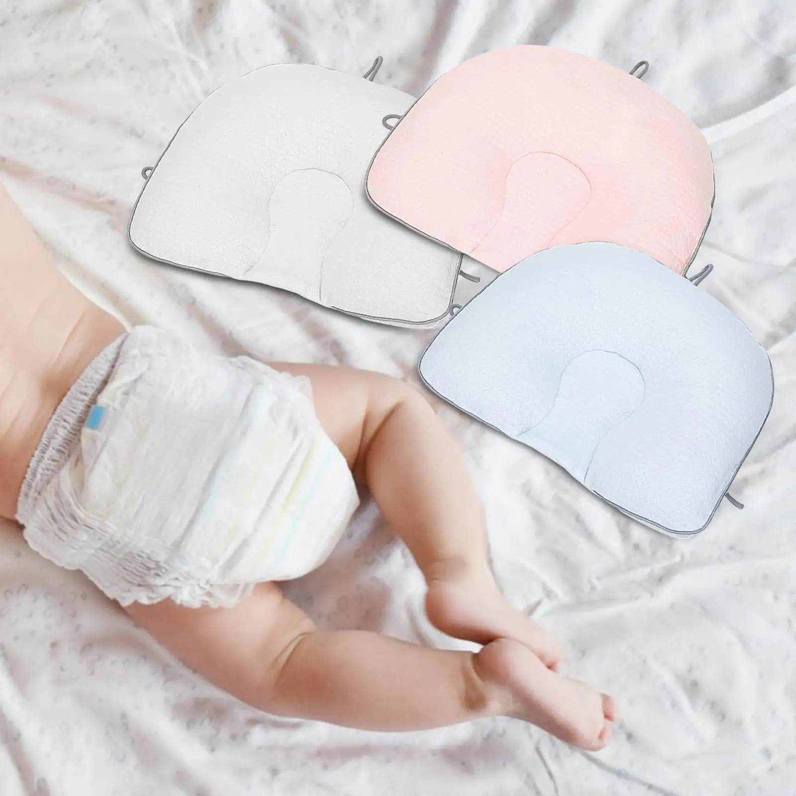 Ergonomic Infant pillow for Sleeping Adjustable 0-12 Months Baby Head Pillow