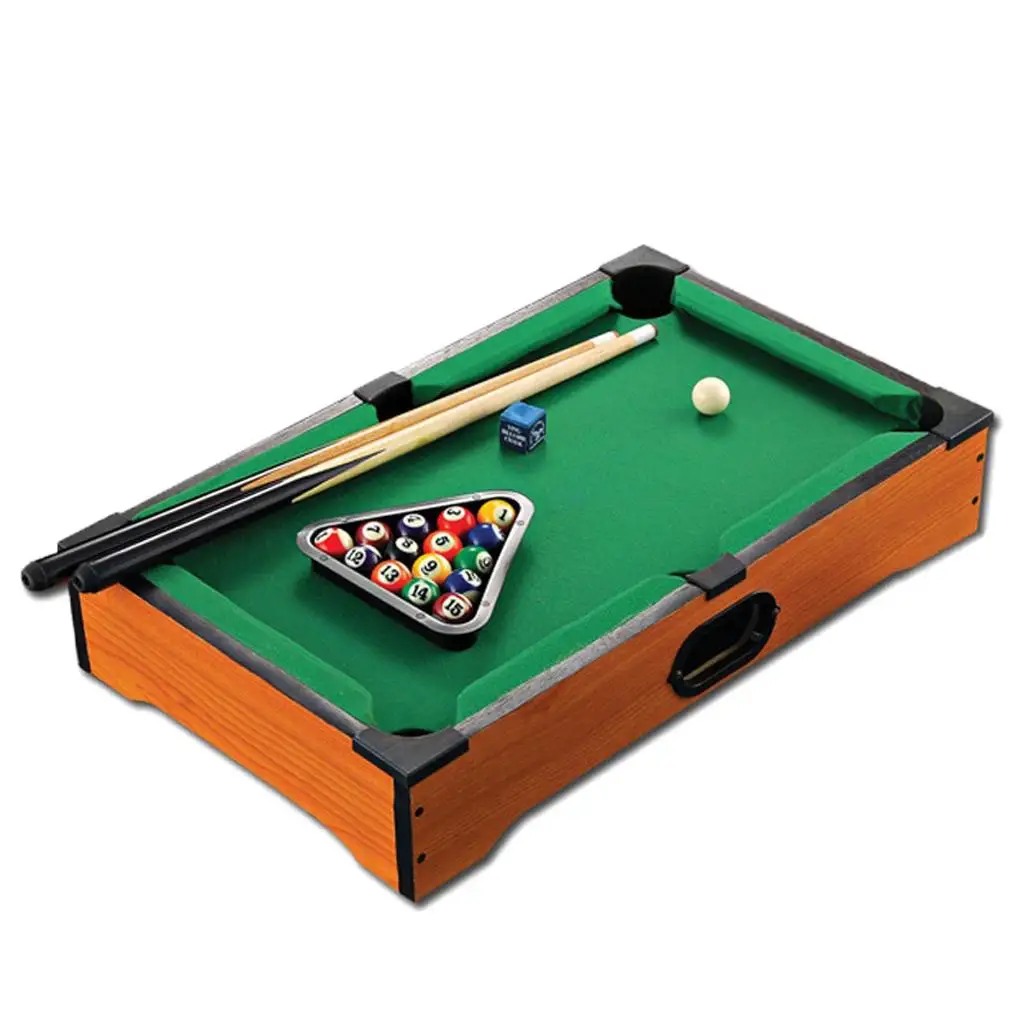 Mini Table Pool Billiards Table with Balls Racking Triangle Portable and Fun for Party Game