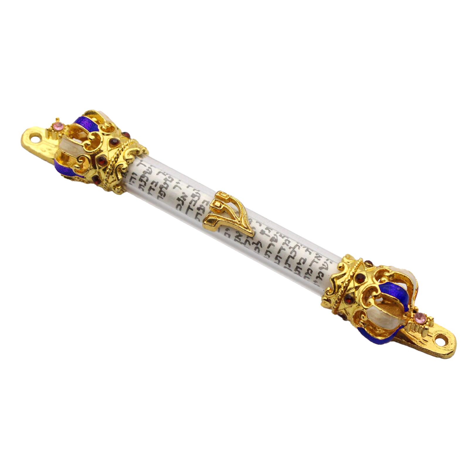 Mezuzah Case Alloy Decor Wall Church Hannukah Gifts Decor Retro Utensils House Door Metal Mezuza Plaque Mezuzah for Door 1Pcs
