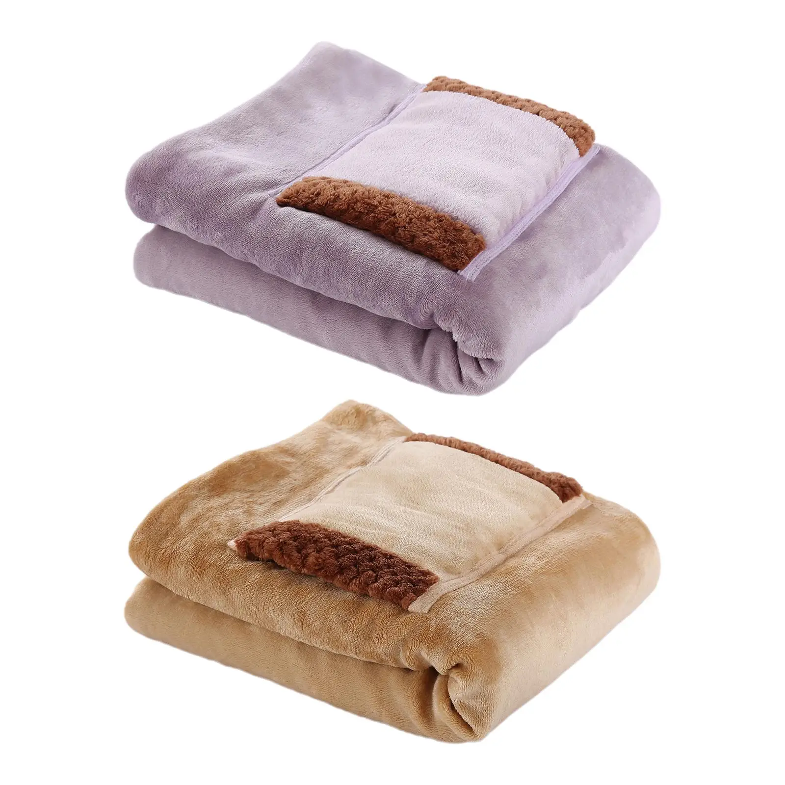Electric Heating Plush Throw Carpet USB Rechargeable Foldable Washable