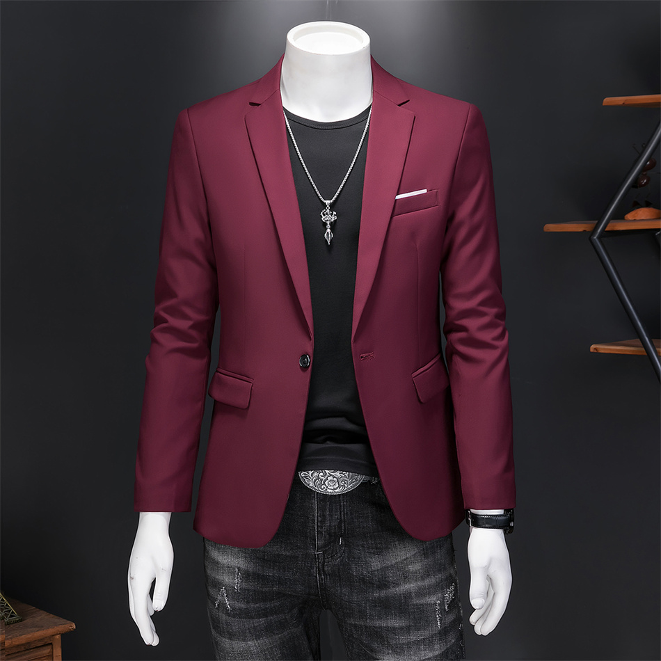 High Quality Business Slim Fit Single Buttons Suits Jacket Men Slim Fit Casual Fashion Wedding Groom Tuxedo Blazer Coats 6XL-M