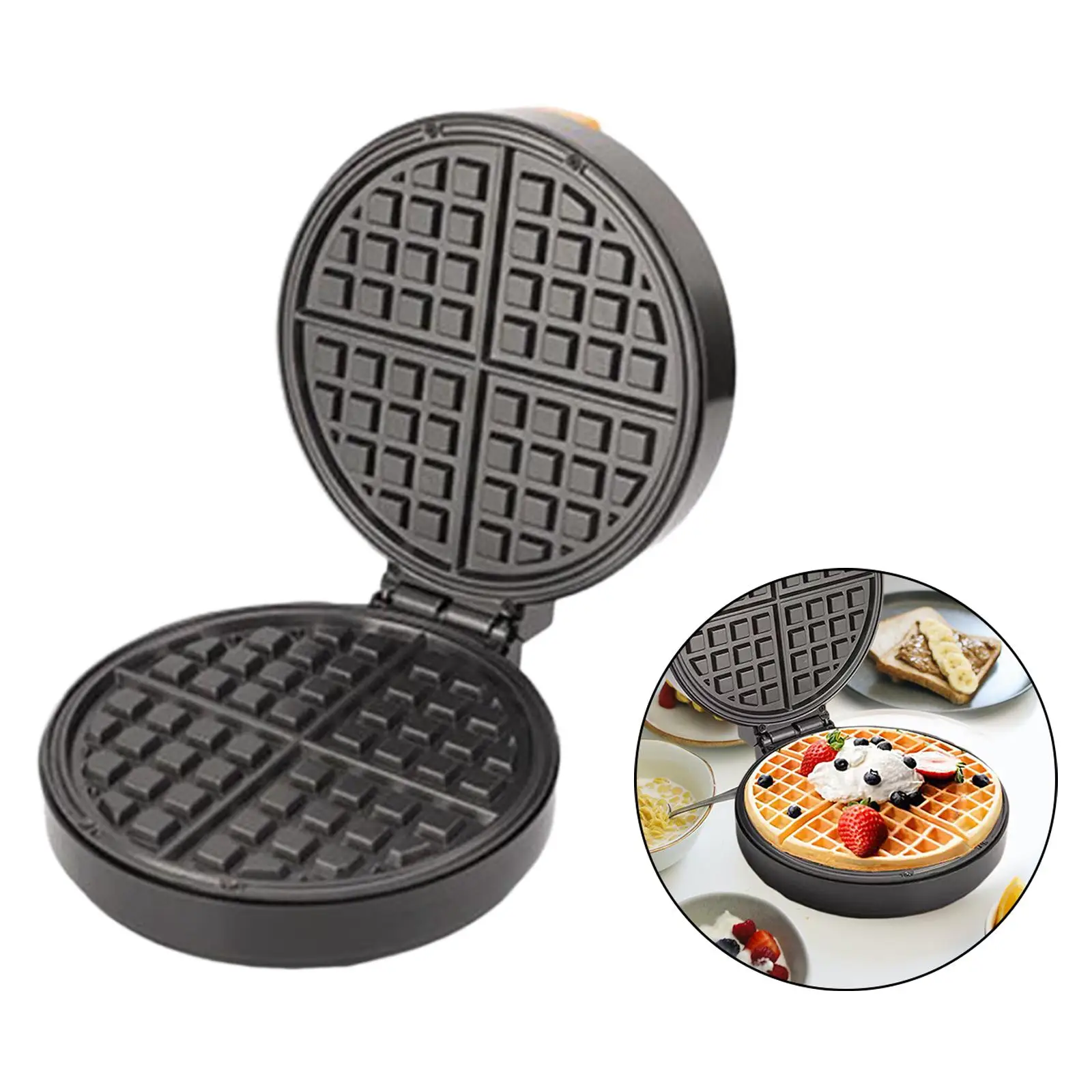 Cooking Plates Multifunctional Anti Scald Handle LED Display US Adapter Portable Waffle Maker for cinnamons Roll Cupcake Oatmeal