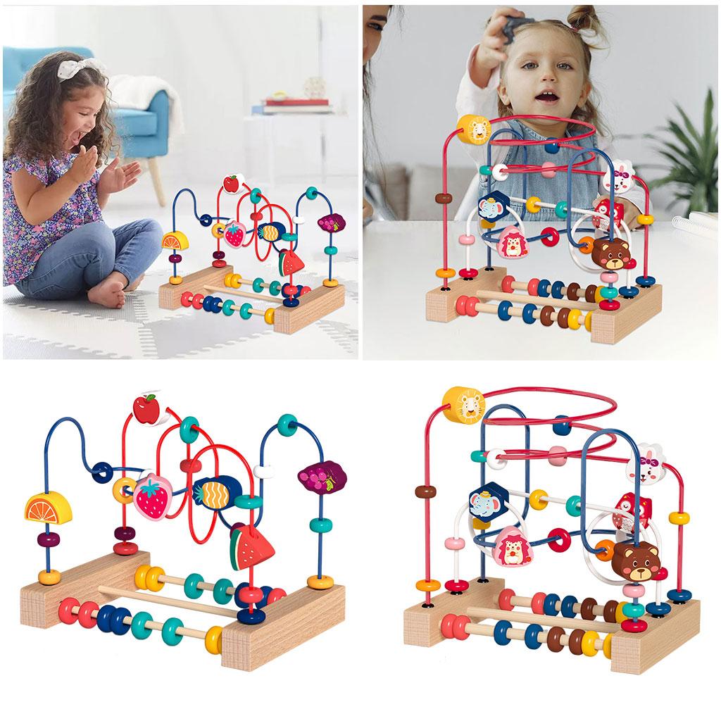 Montessori Bead Maze Toys Developmental Toy Early Learning for 3+ Toddlers