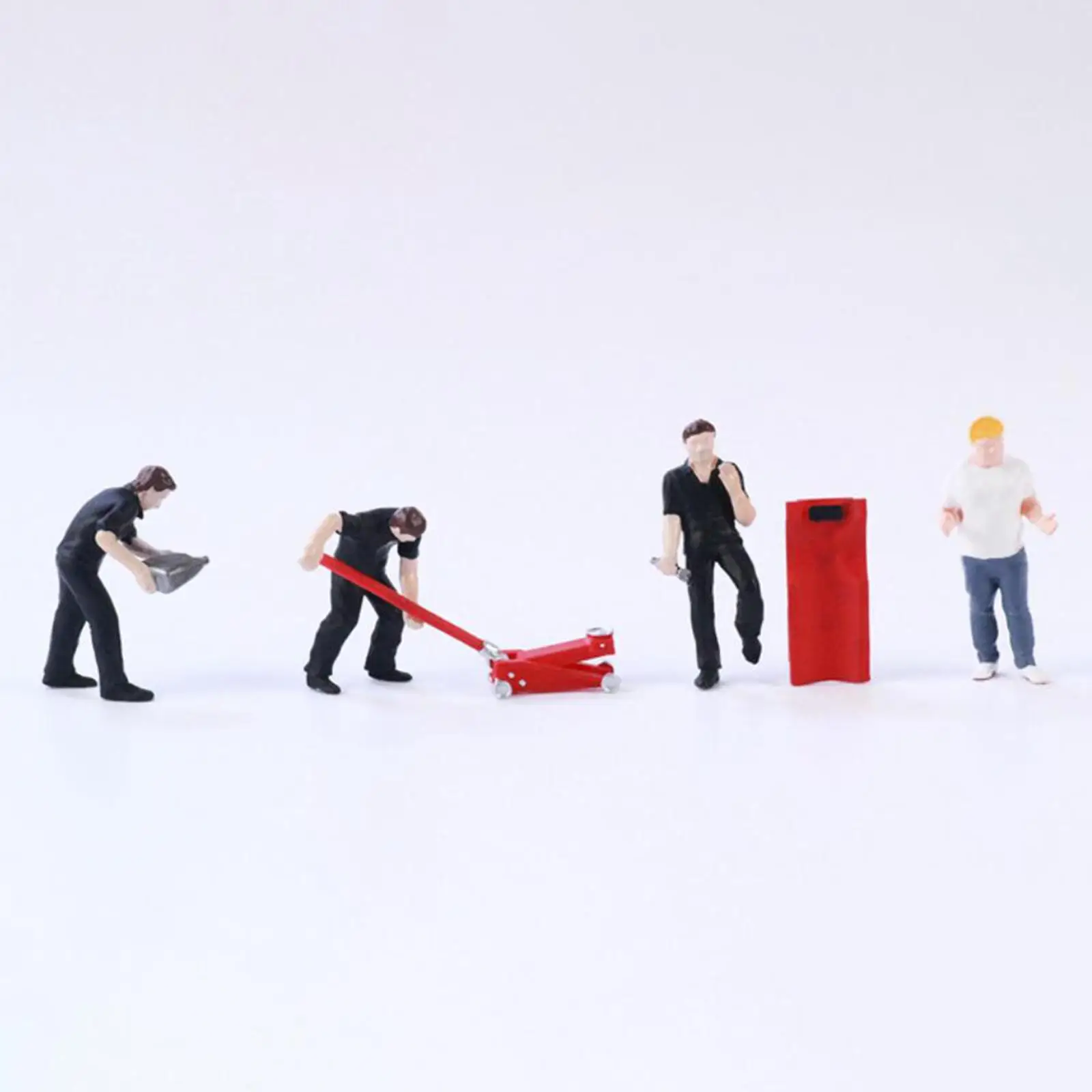 1/64 Scale Repairman Figure Role Play Resin Miniature Tiny People for Fairy Garden DIY Projects Railway Station Micro Landscape