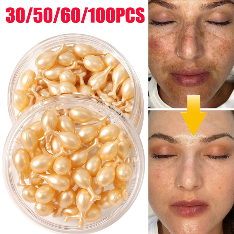 Best of Anti Wrinkle Facial Serum Hyaluronic Acid Capsules Cream Blemish Acne Removal Whitening Moisturizing Skin Care 30 / 50 / 60 / 100PCS Reviews & Tips