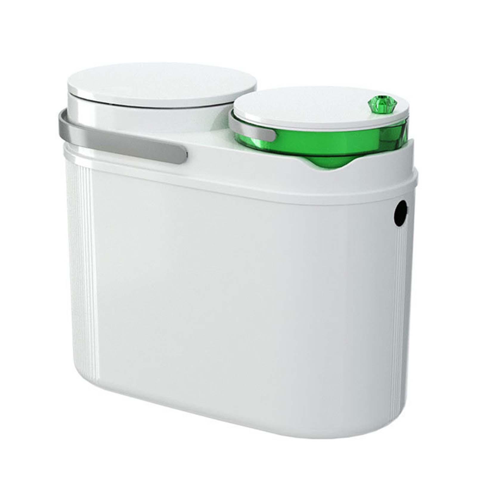 Wet and Dry Dual Trash Can Tea Capacity with Spring Lid Classified Wet and Dry Classified Rubbish Bin for Dorm Bathroom Kitchen