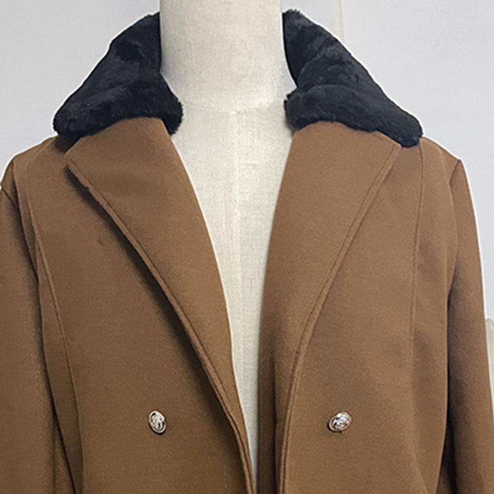 Description Picture 3 of itemMen Jacket  Popular Thick Turn-down Collar Woolen Jacket  Temperament Men Trench Coat