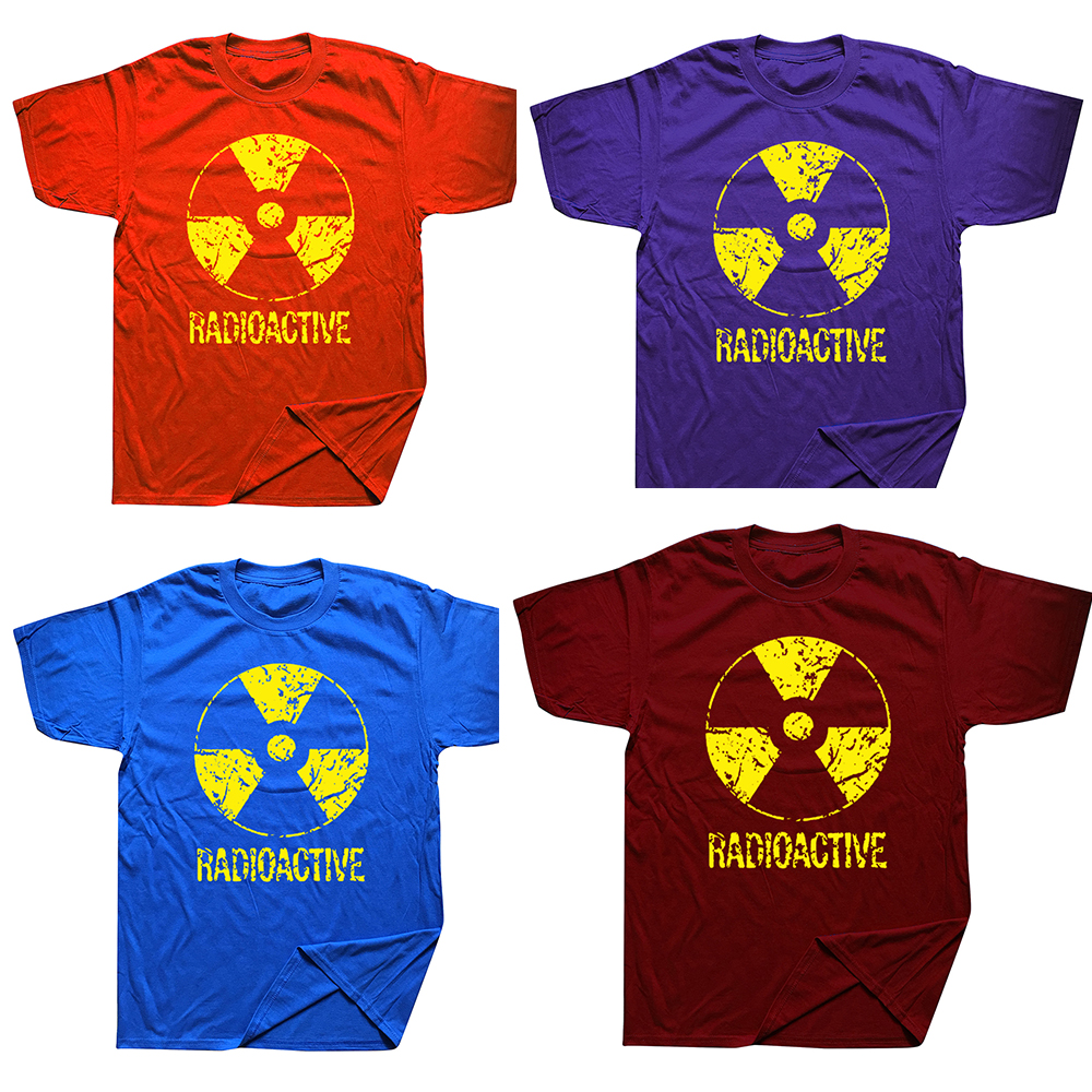 Lustige Vintage Radioaktive T Shirts Baumwolle Grafik Streetwear Kurzarm Geburtstag Geschenke Sommer Stil T-shirt Herren Kleidung – Detail 3
