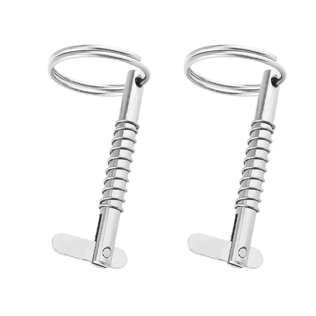 2x Spring  Deck Accessories,  Pin 316 Stainless Steel for Kayak Marine