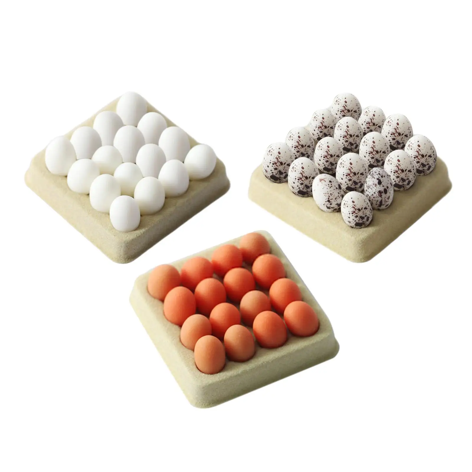 1/12 Dollhouse Miniature Eggs Miniatures Scenes Accessories Children Cooking Toys for Living Room