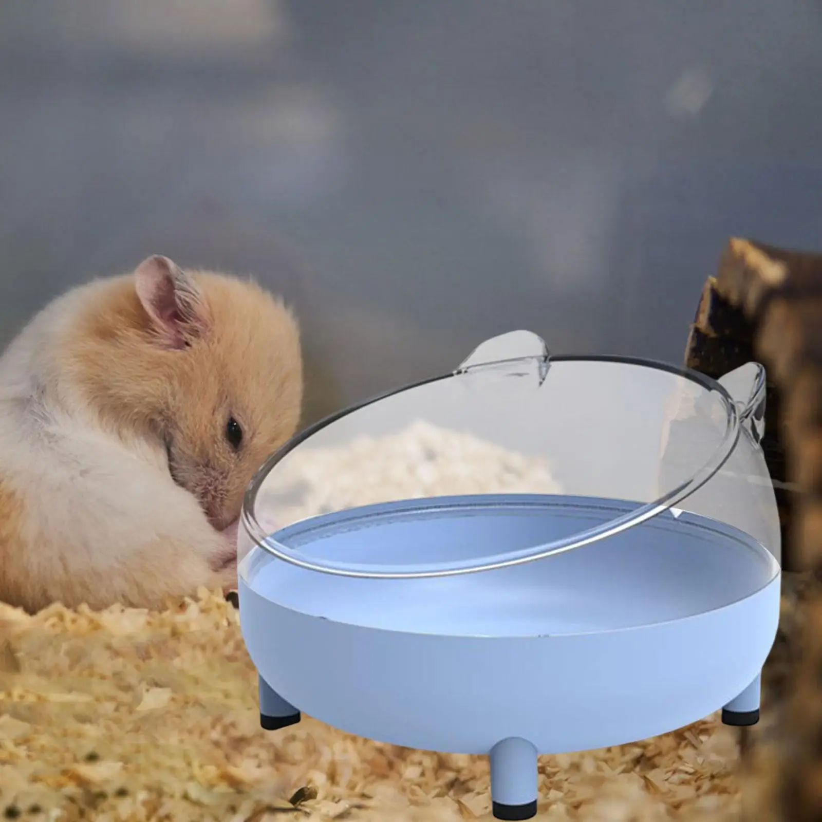 Small Animal Bath House Shower Bathtub Pet Toy Cage Toilet Hamster Sand Bath Box for Mice Gerbil Squirrels Hedgehog Ferret