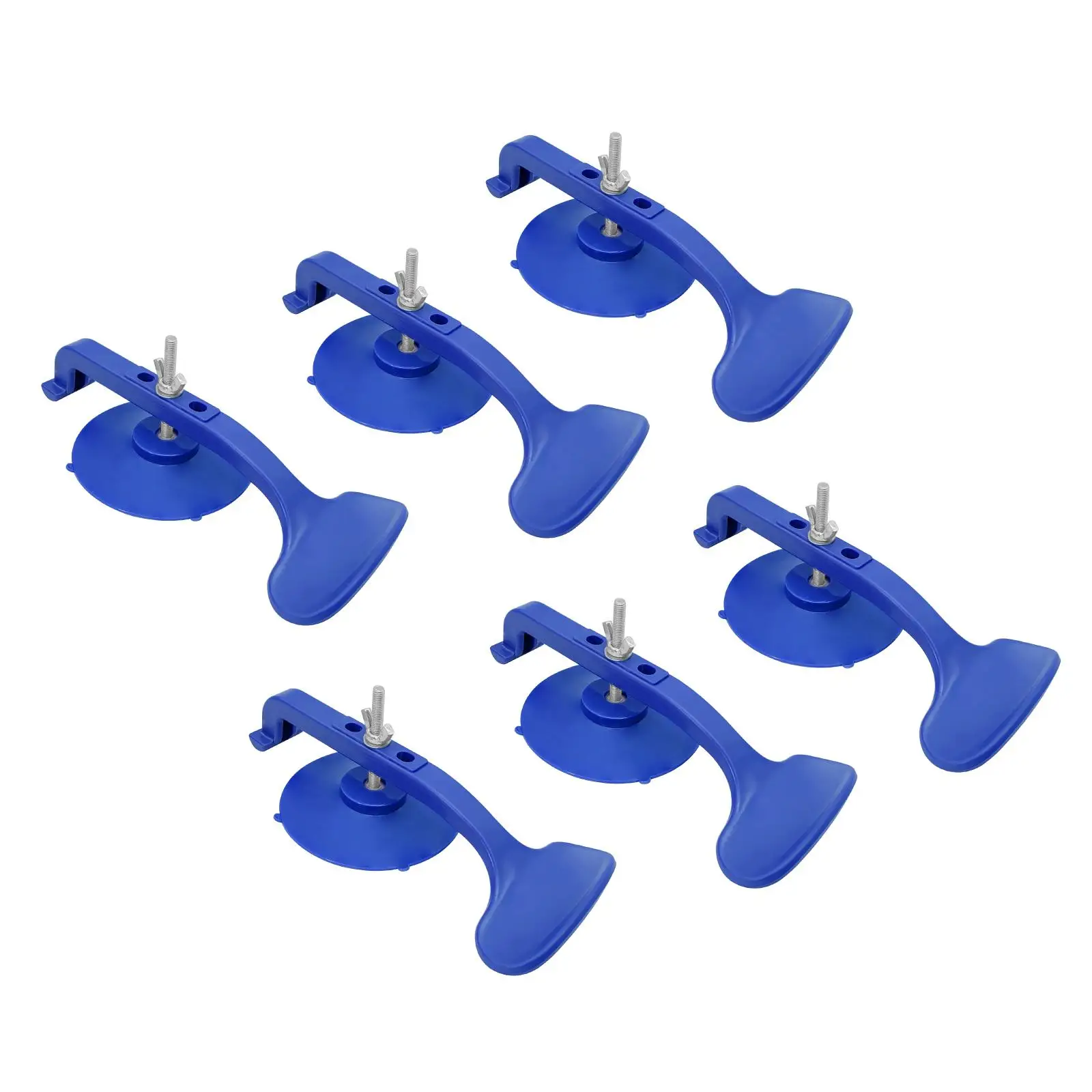 6 Pieces Practical Suction Clamp Set Adjustable for Convertible Glass Windshield Repair Blue Automotive or Home Repairs