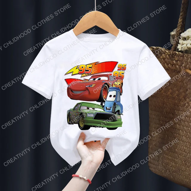 New Summer Disney Cars Children T-Shirt Lightning McQueen Clothes
