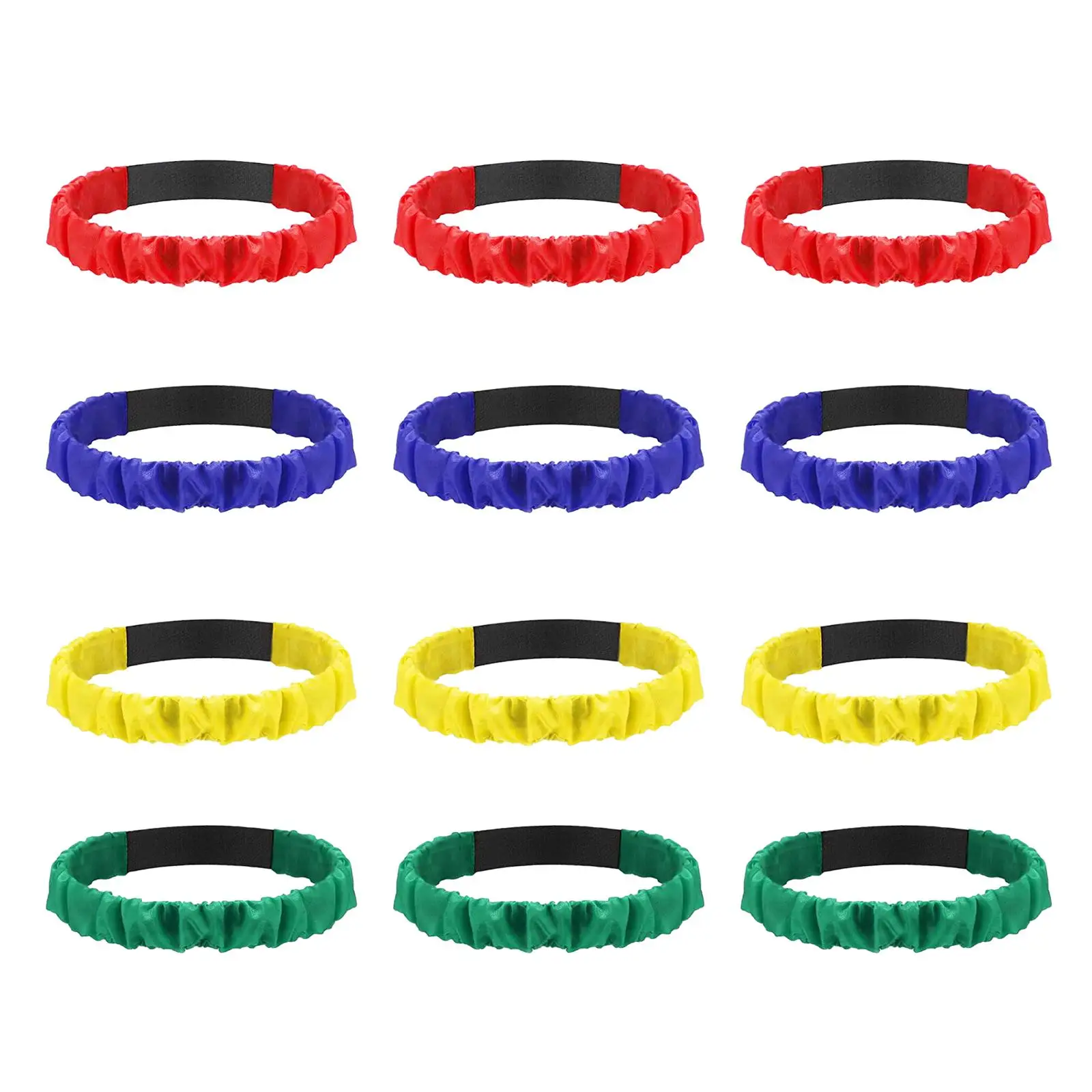 12 Pieces Race Legged Band Teens Family Backyard Activity Game Teamwork Training Team Building Adult Colorful Elastic Tie Strap
