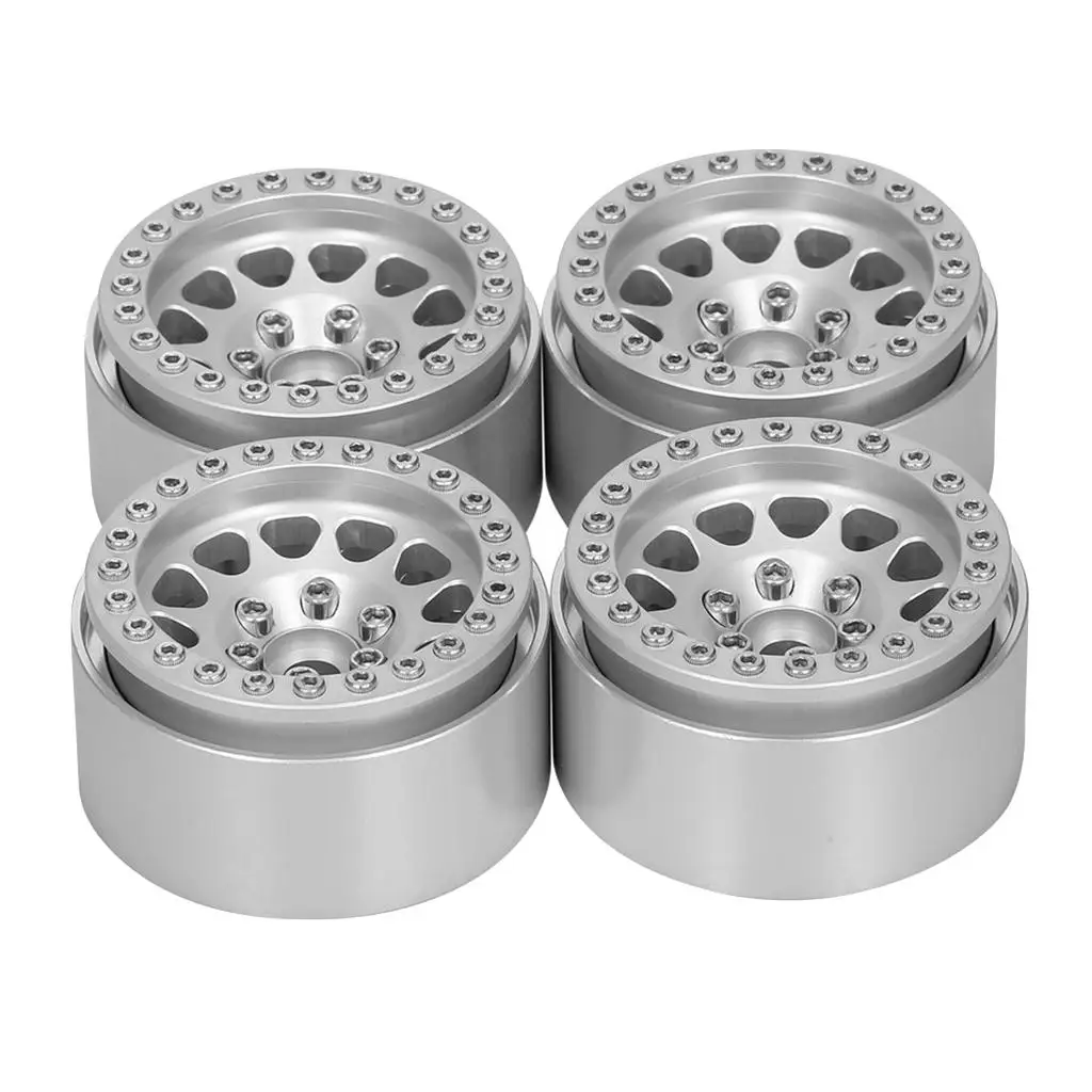 RC Wheel Rim 4Pcs/set 1.9 Inch Metal Wheel Rim  Wheel Hub :10 RC  Axial SCX01 D90 D110