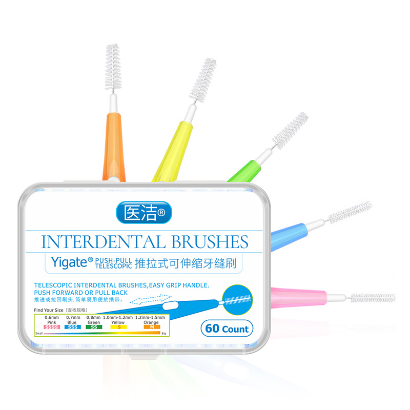 Best of 60 Pcs / box Of Push-pull Interdental Brushes With A Gap Of 0.6-1.5MM Between Teeth For Cleaning Oral Care Orthodontics I Interden Reviews & Tips