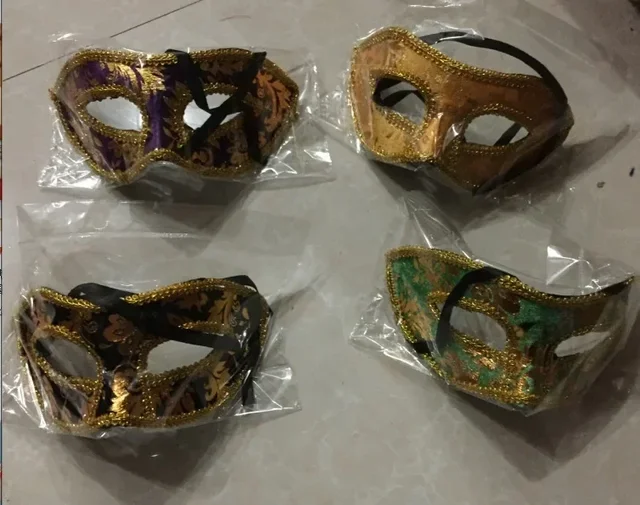 Maschere Di Pizzo Per Feste - Set 8 Pezzi Uomo E Donna, Veneziane Per Balli E Carnevali - Foto 3