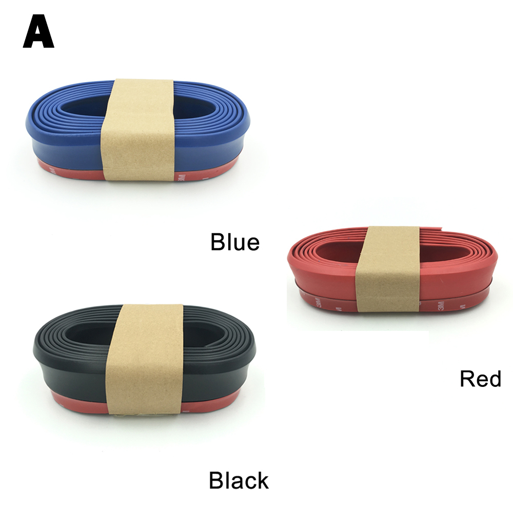 Universal Auto Stoßstange Lip Splitter Schutz 2,5 m Front Stoßstange Gummi Lip Streifen Außen Form Blau Auto Styling Body Kits rot – Detail 4