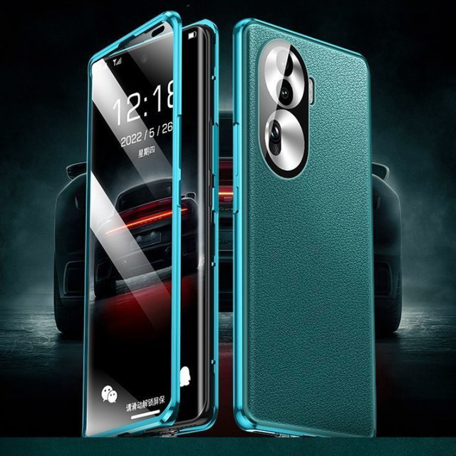 Magnetic Glass Case For OPPO Reno 11 Pro Cases 360° Full 