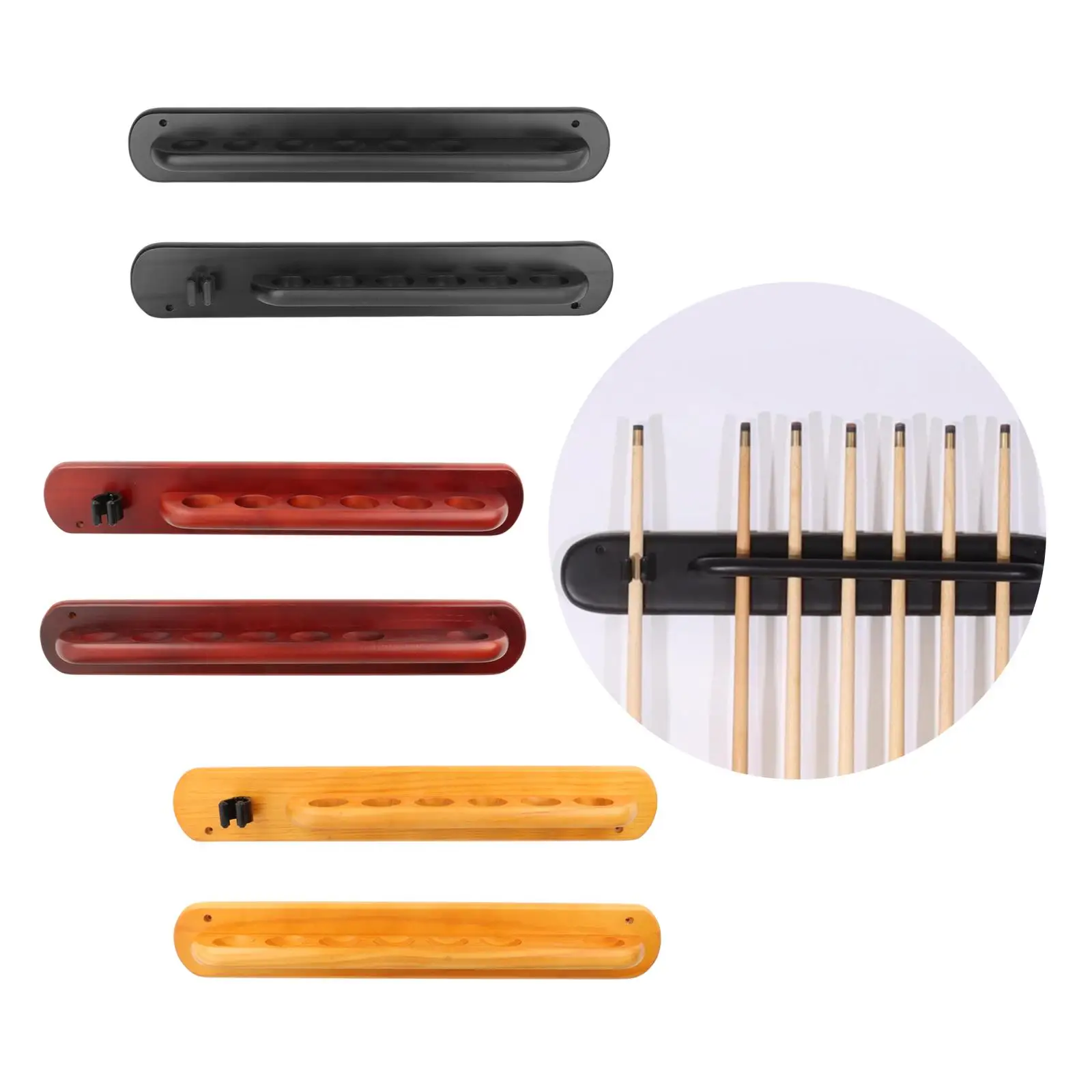 Pool Cue Rack Pool Rod Holder Wall Mount Fishing Rod Stand Billiard Cue Rest Pool Cue Holder for Pool Cues Game Room Clubs