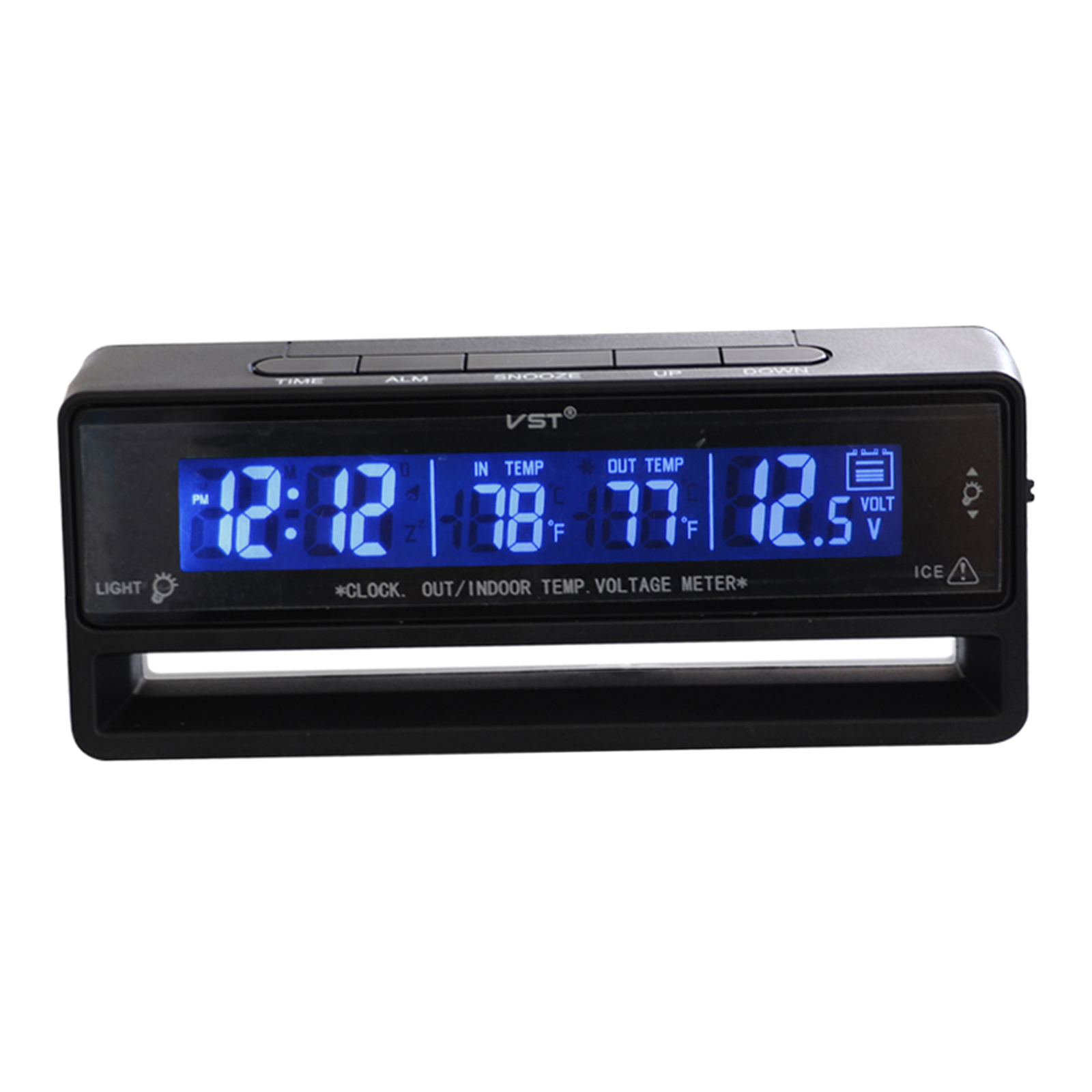 Digital Clock Temperature Meter  Car Volt Measuring TS-7010V