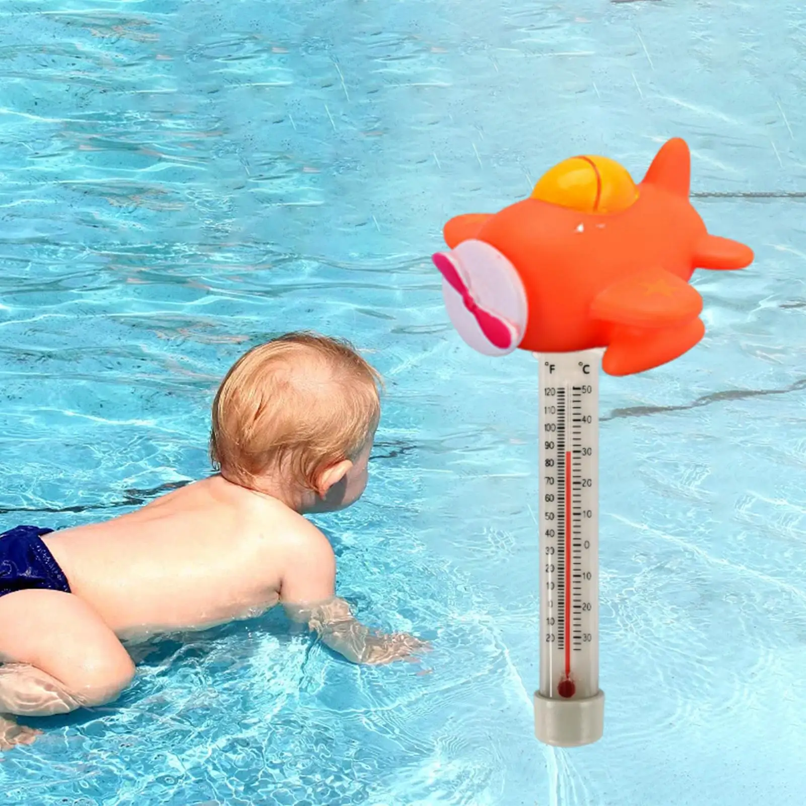 Floating Water Thermometer Large Size Easy to Read Shatter Resistant Portable Pool Accessories for SPA Swimming Pool Aquariums