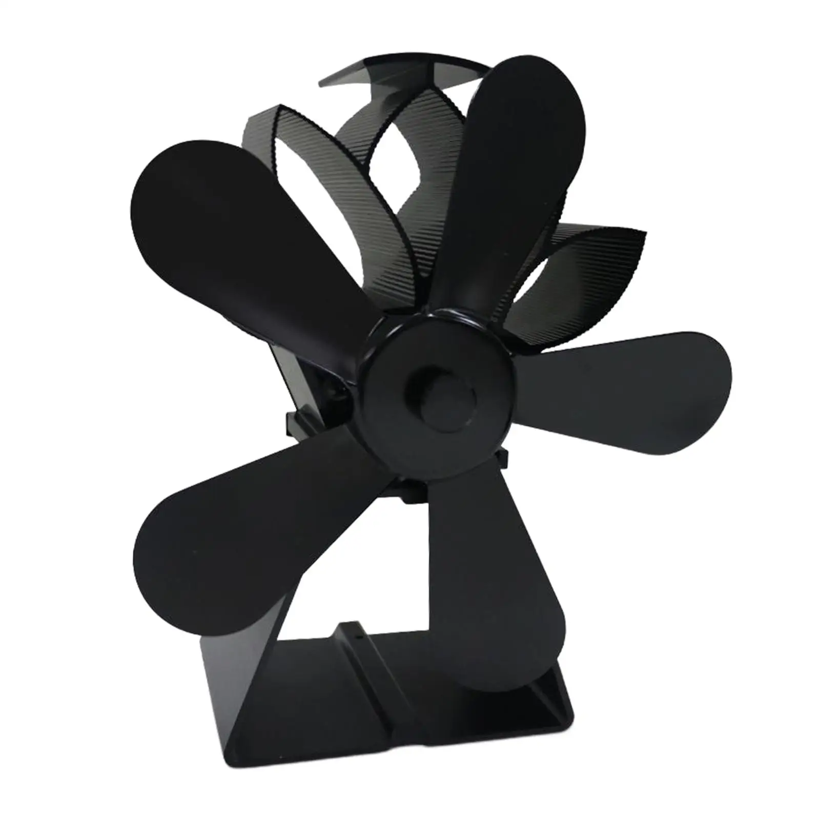 Five Vanes Fireplace Fan, Wood Log Burner Household Circulates Warm Save Fuel, Eco Fan Non Electric Heat Powered Stovetop Fan