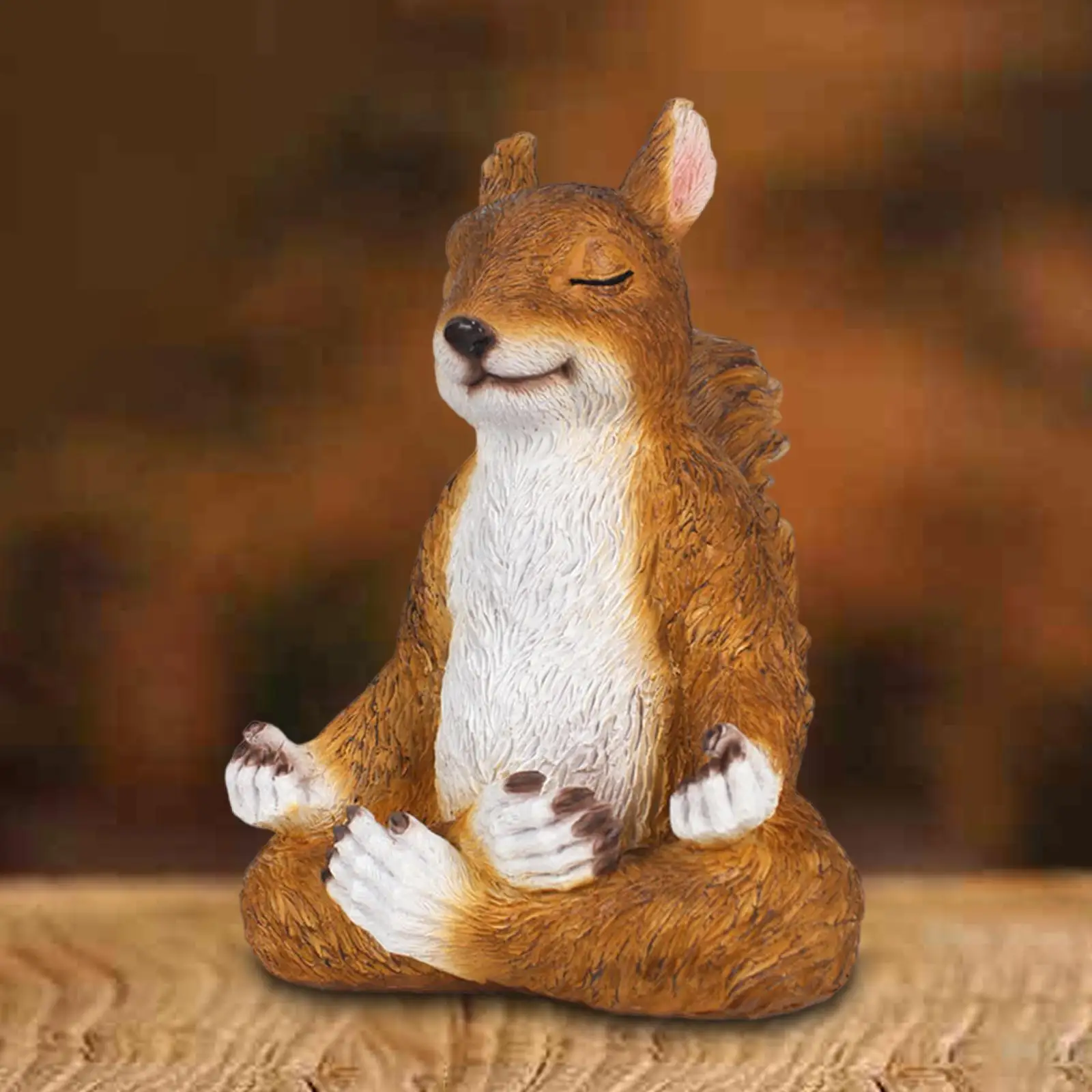 Squirrel Statue Sculptures Figurines Artware Resin Office Table Display Bar