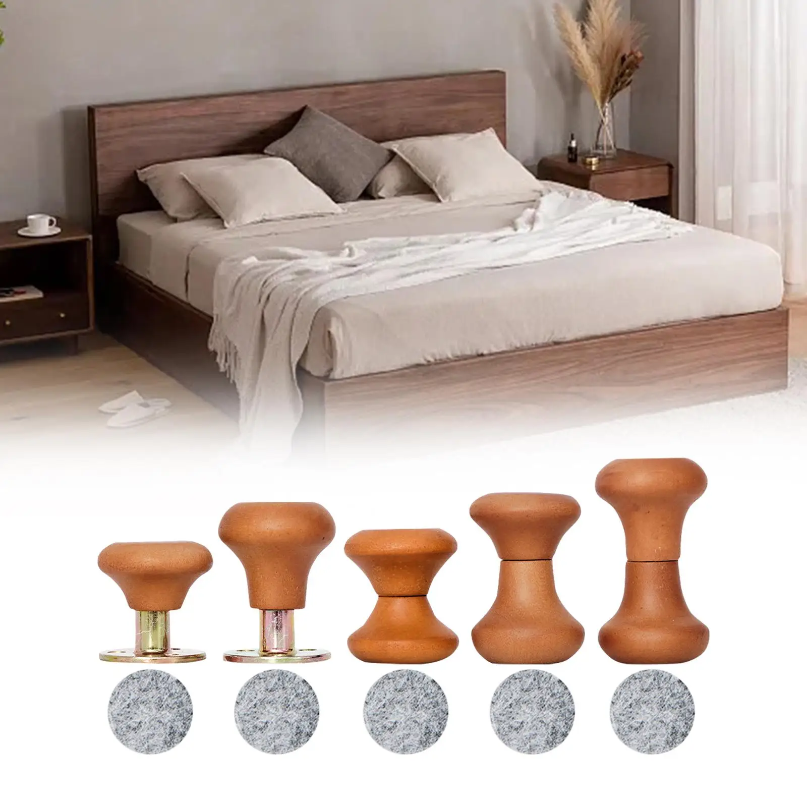Adjustable Threaded Bed Frame Anti Shaking Tool Headboard Stoppers Wooden Bed Frame Holder for Repairing Tool Room Wall Beds