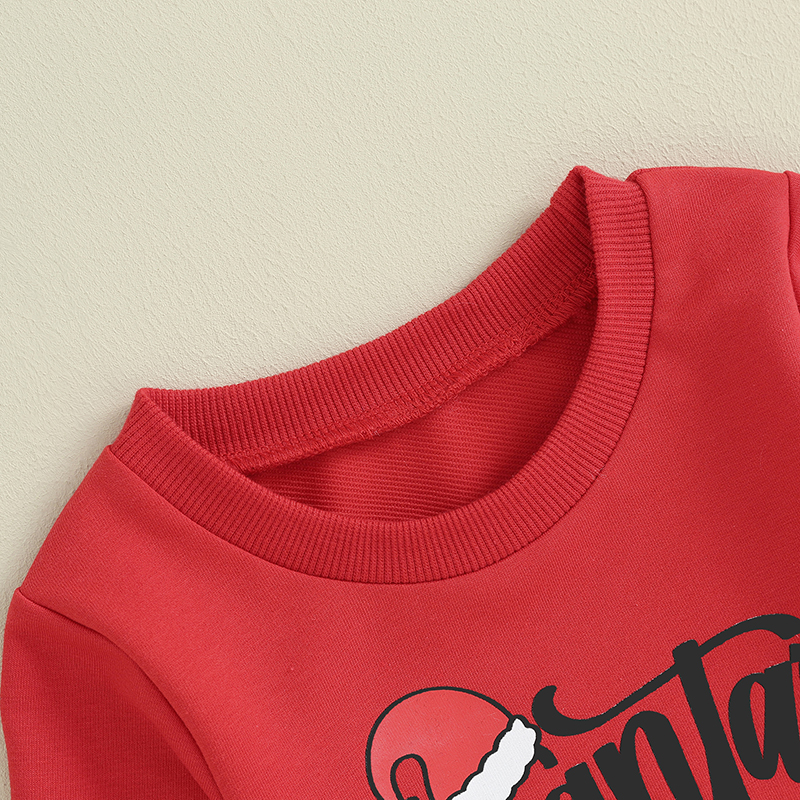 Description Picture 5 of itemPudcoco Toddler Baby Boys Christmas Pants Sets Long Sleeve Letter Santa Hat Print Sweatshirt and Drawstring Pants Sets 3M-3T