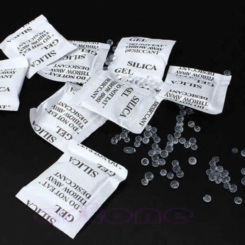 Description Picture 2 of itemSilica Gel Pouches, Moisture Proof Sachets, Desiccant, 100 Packets Lot