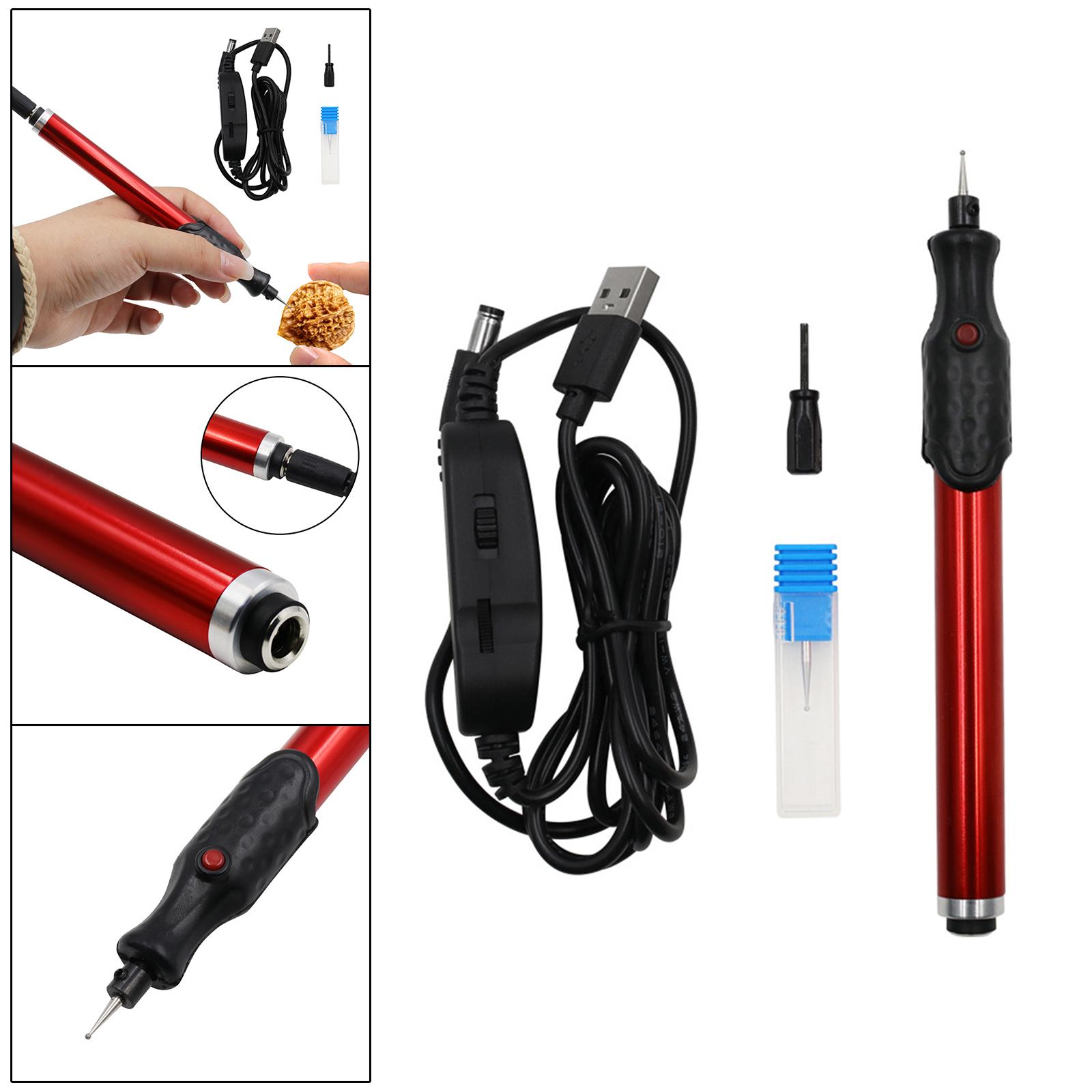 Electric Engraving Pen Kit Written Etching Pen Graver Tool for Stone Carving