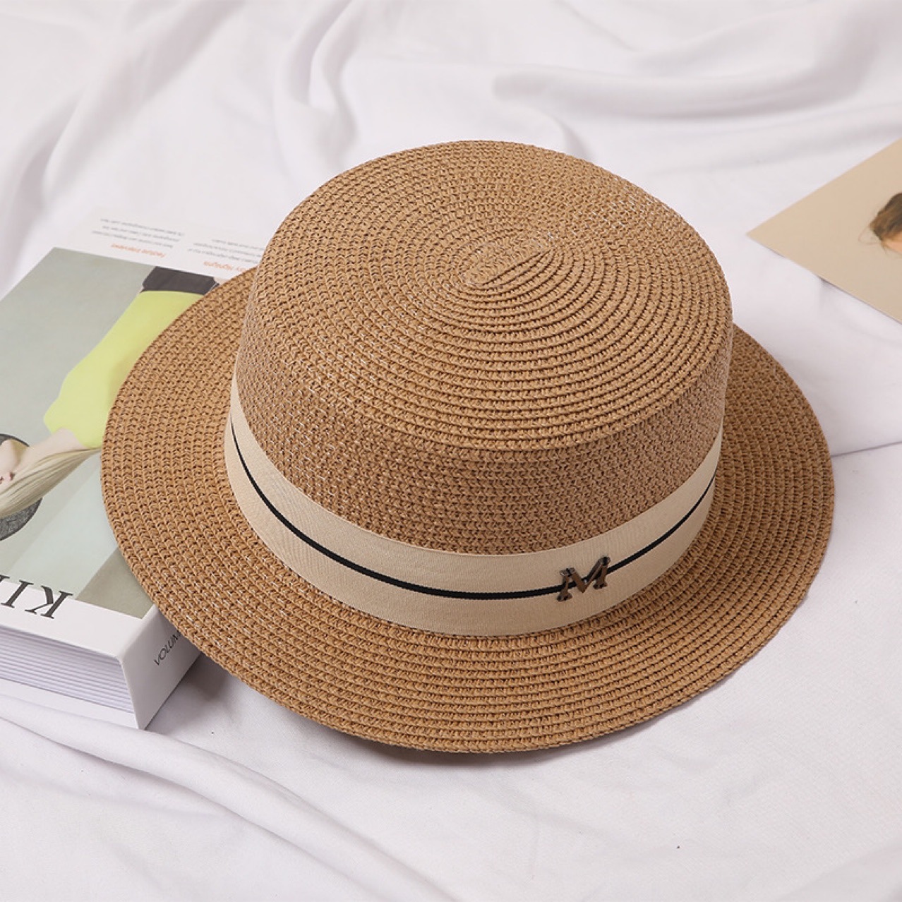 Women Straw Hats Panama Wide Brim Jazz 