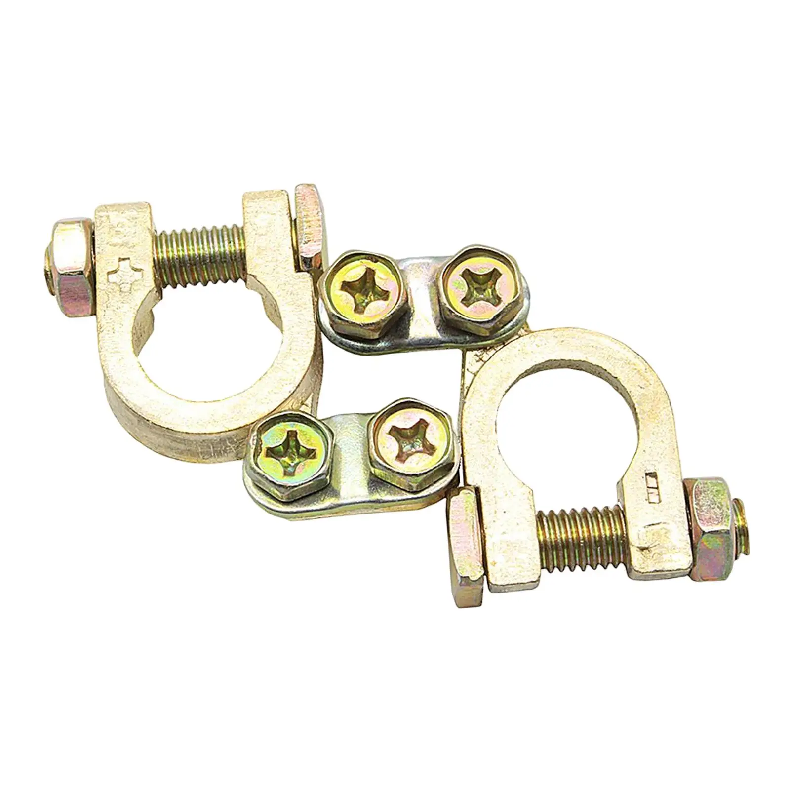 2Pcs Brass Battery Terminals Connector Clamps Cars Boat Accessories Terminal
