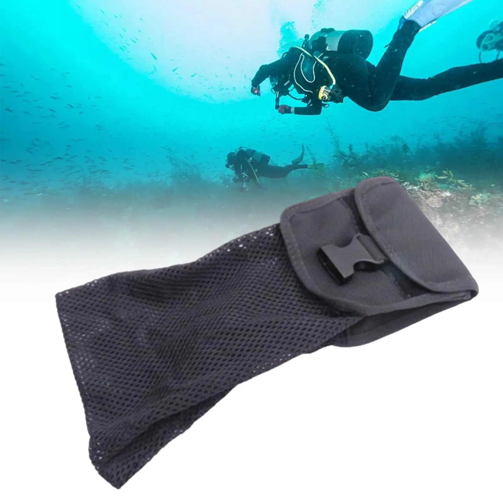 Gear Bag Storage Holder Pack Snorkelling Carry Nylon Scuba Diving Mesh Pouch for Flippers Compass Keys Collecting 