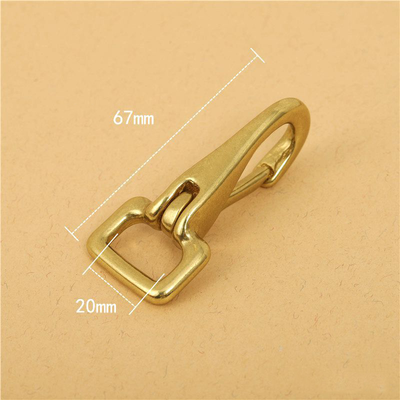Messing Karabiner haken Karabiner Abzugs clip Verschluss Schnalle für Tasche Riemen Halfter Zaumzeug Geschirr Hund Haustier Leine Teile Schlüssel bund Zubehör – Detail 8