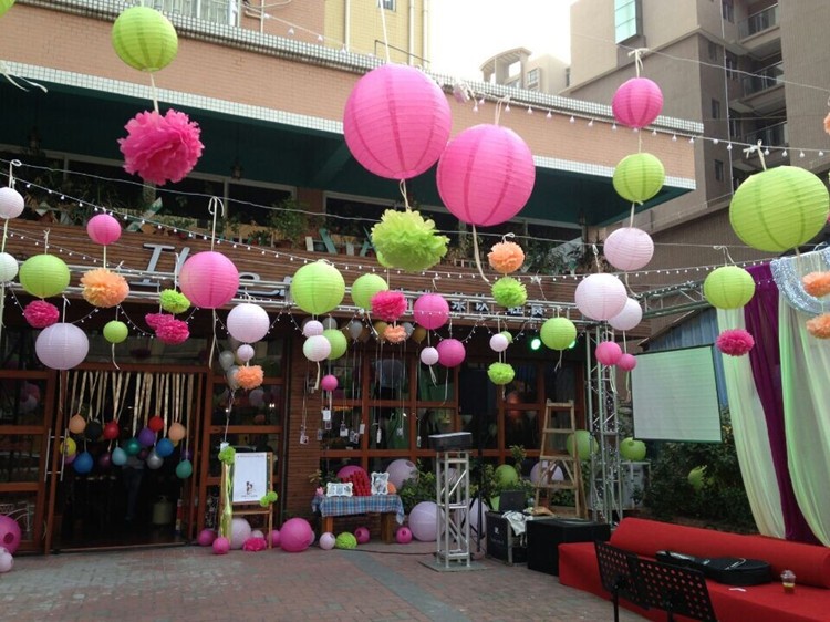 4-6-8-10-12-14-16-20 Inch White Round Chinese Paper Lantern for Wedding Birthday Party Decoration Bedroom Hanging Paper Balls