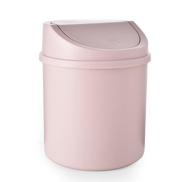 Kawaii Small Trash Can With Lid, Red Strawberry Waste Bin, Desktop Paper Garbage Basket, Plastic Storage Bucket For Bathrooms, Kitchens, Offices, Cars