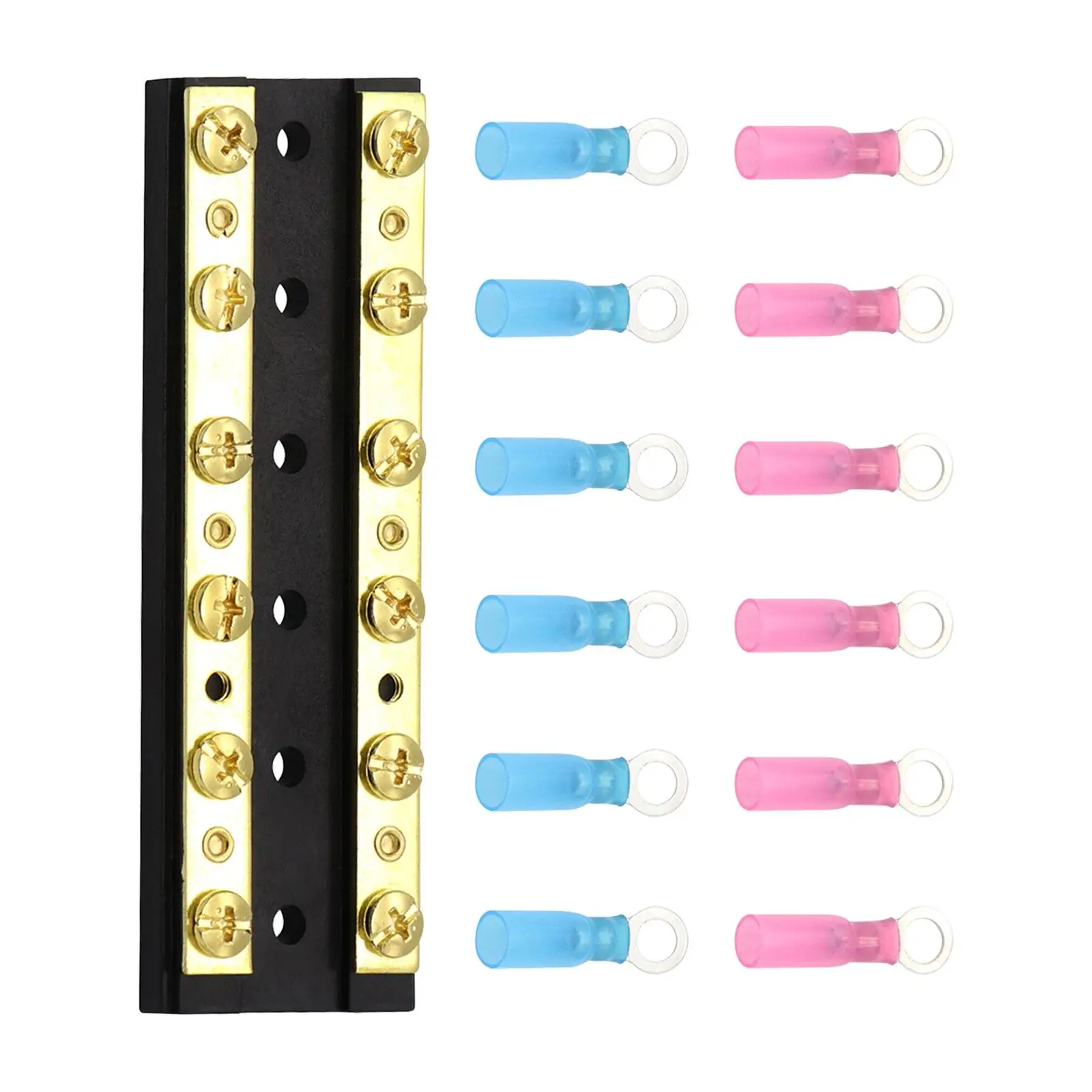 6 Positions Dual Row Bus Bar Distribution Terminal Block for Vehicle RV