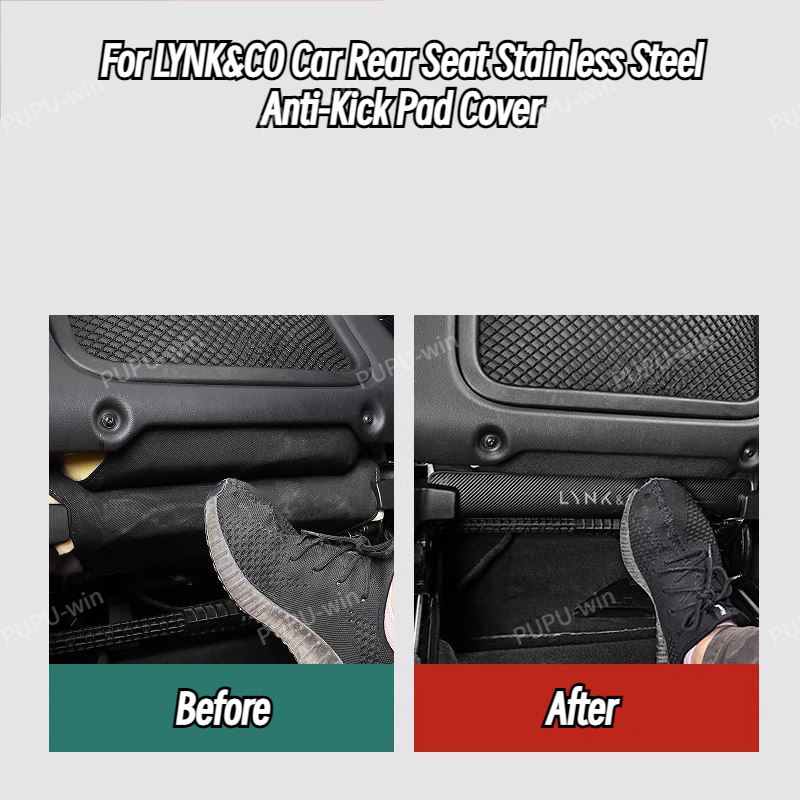 Für LYNK&CO Auto Innen Hinten Sitz Edelstahl Anti-Kick Pad Abdeckung Auto Zubehör Innen für LYNK&CO 01 02 03 05 06 09 – Detail 8
