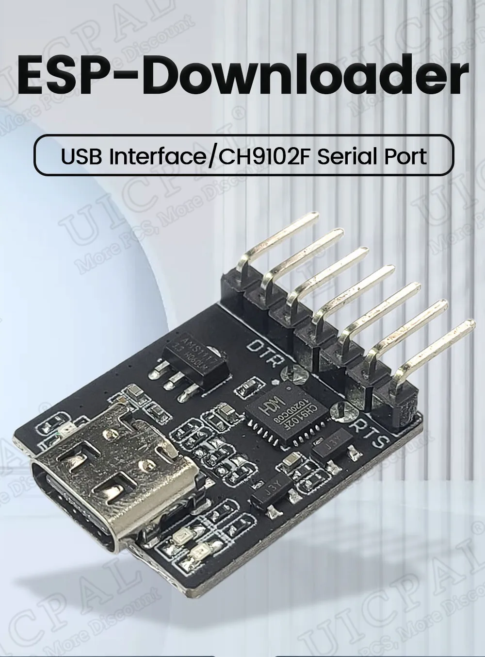 CH9102F Downloader-Modul-Chip zum Programmieren für ESP32MINI TYPE-C USB zu UART RS232 RS485 Serieller Anschluss Download 7-Pin – Detail 1