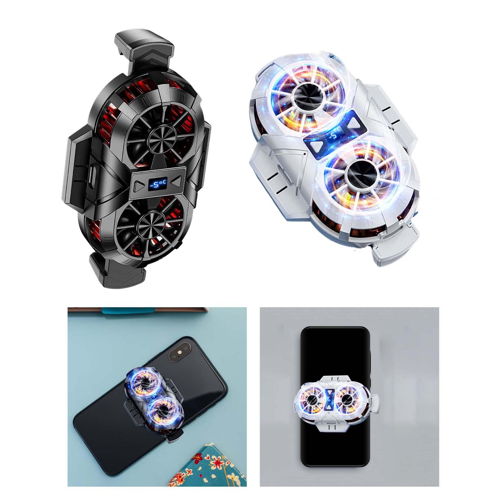 Portable Phone Cooler Heat Dissipation Rechargeable Cellphone Radiator for Width of 69mm-92mm Playing Games Lives Watch Videos