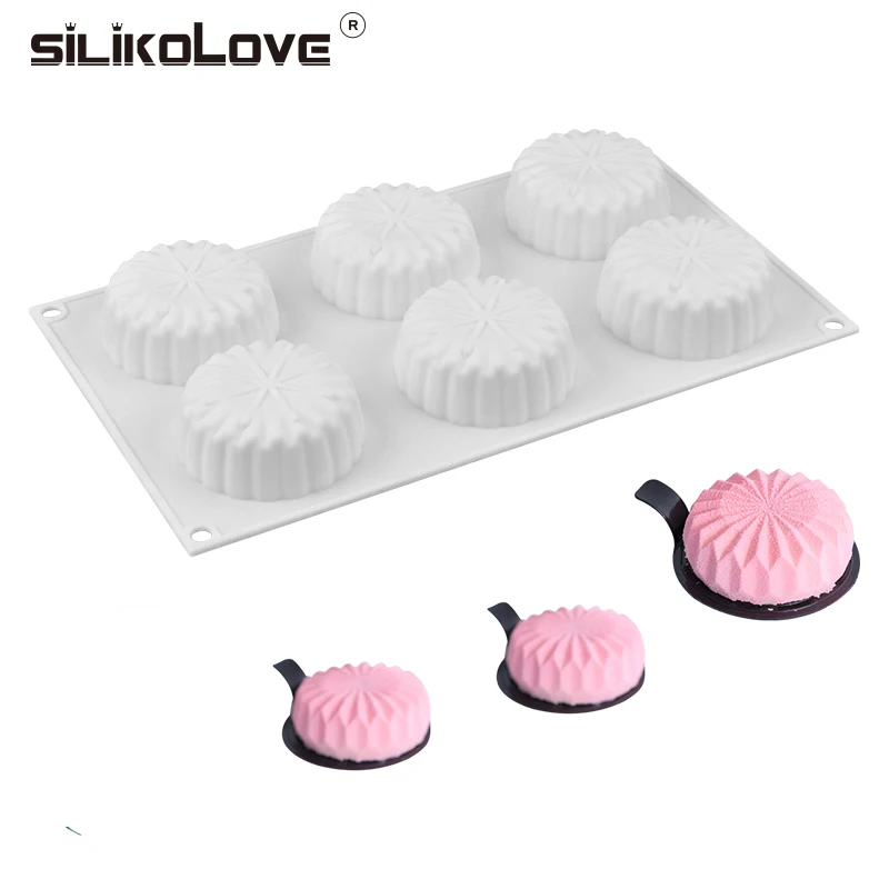 silikolove moldes de silicone bandeja de flor em forma de bolo molde de cozimento mousse trufa brownies pan moldes pastelaria ferramenta bolos